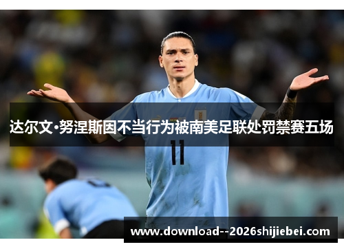 达尔文·努涅斯因不当行为被南美足联处罚禁赛五场 达尔文·努涅斯因不当行为被南美足联处罚禁赛五场